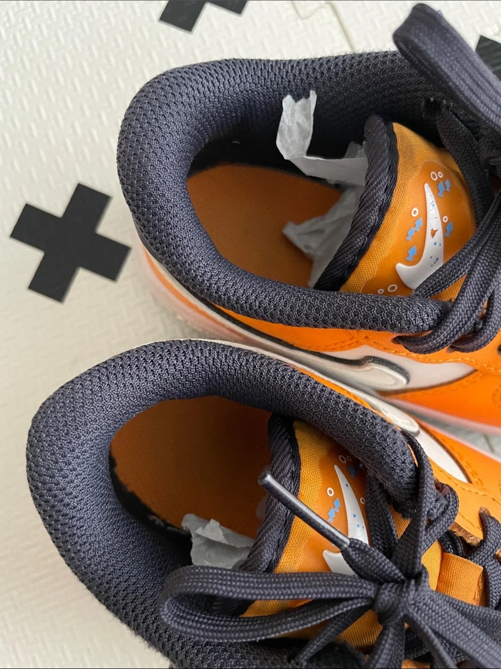 Nike Force 1 low (td) Kids Orange, White and Black Low-Top Sneakers 8 c
